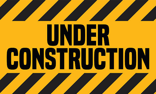 Under Construction Industrial Sign, Vector Illustration.